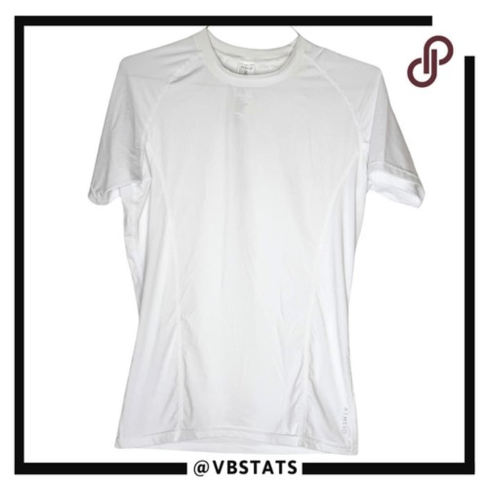 Athlio‎ Men's Short Sleeve Compression Activewear T-Shirt White Large